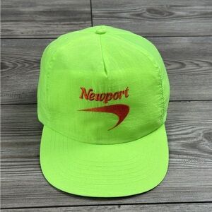 Vintage Newport Cigarettes Neon Lime Green Snapback Hat